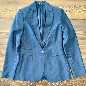 Classic Blue Pinstripe Blazer